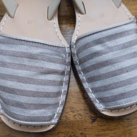 Pons Avarca Minorca Hand Made Canvas Leather Sandals- Size 6.5 - Picture 5 of 6